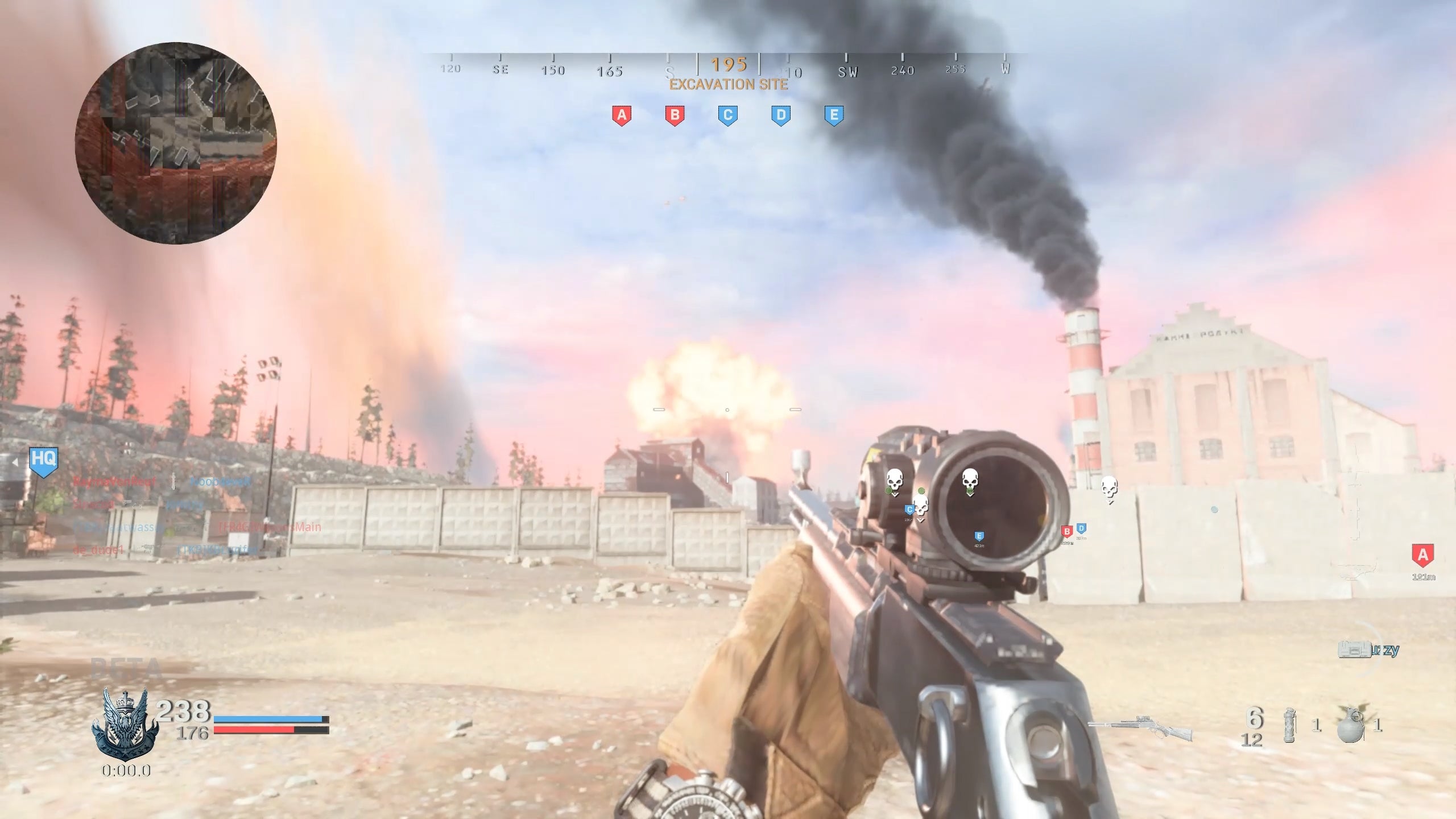 A tactical nuke being dropped on the enemy team in Call of Duty: Modern Warfare.