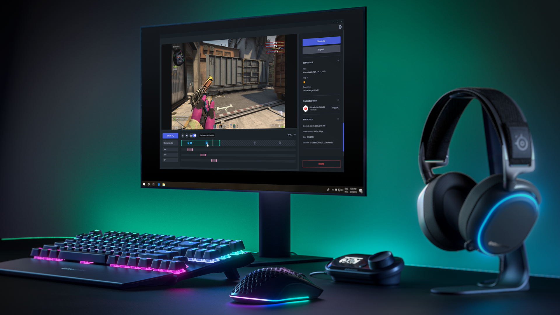 Steelseries製momentsを使用して 最高のプレイをクリップし共有 Steelseries