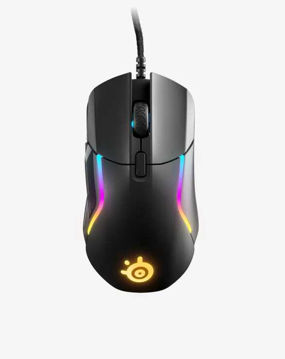 
 A top-down view of the Rival 5 mouse.
 