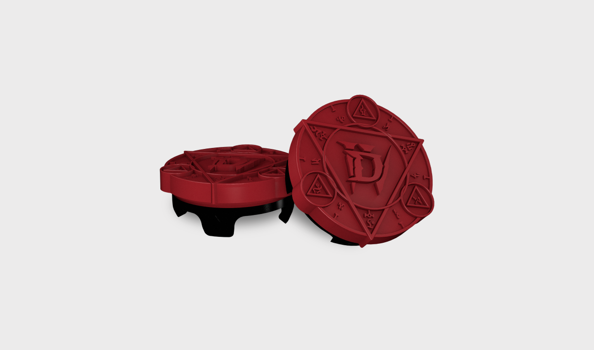 
 An up close view of the Diablo 4 Performance Thumbsticks.
 