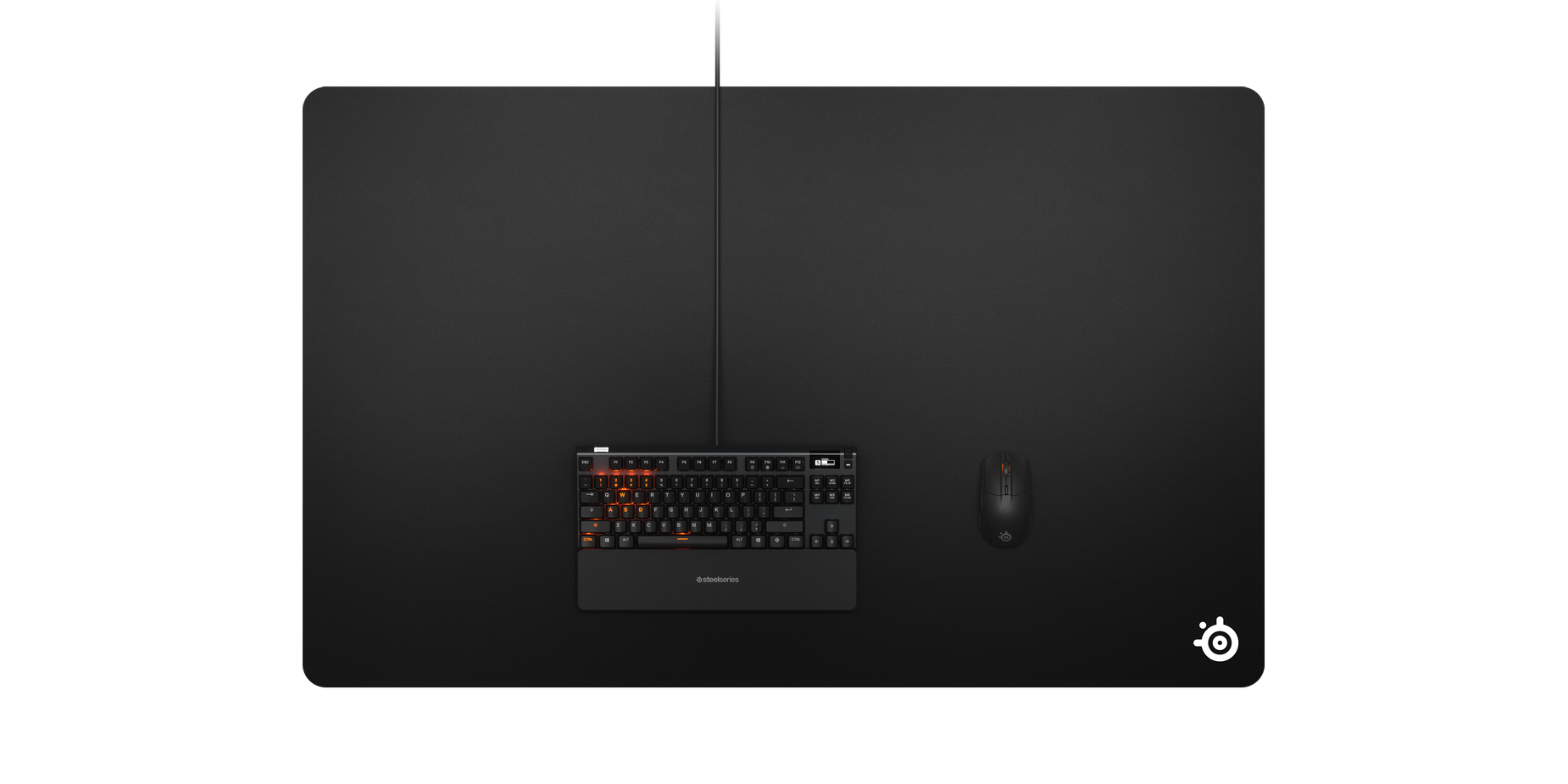 
 A birds eye view of the mousepad showing the dimensions
 